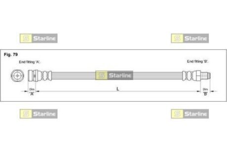 HAAC12031 STARLINE Шланг торомозной Starline