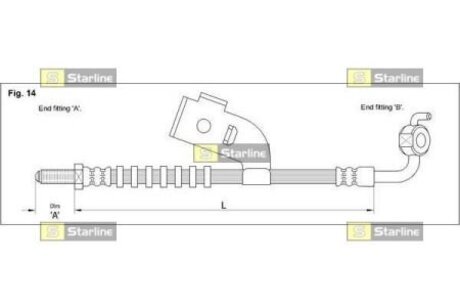 HAAC1261 STARLINE Шланг торомозной Starline