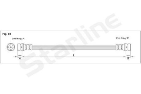 Тормозной шланг STARLINE HA AC.1284