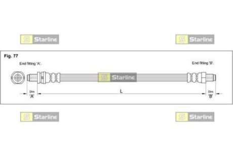 HAAC1289 STARLINE Шланг торомозной Starline