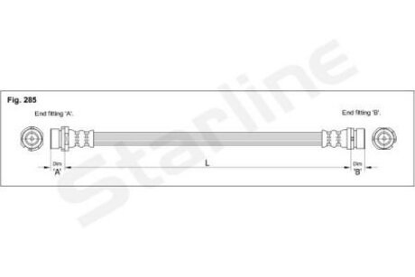 Тормозной шланг STARLINE HA AC.1296