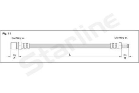 HA AL.1219 STARLINE Тормозной шланг