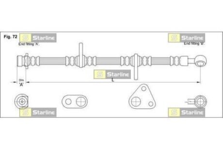 Тормозной шланг STARLINE HA BC.1234