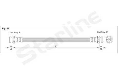 HA BD.1225 STARLINE Тормозной шланг