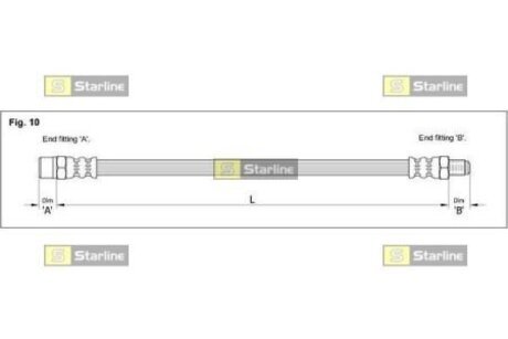 HA BG.1200 STARLINE Тормозной шланг