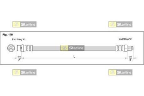 Тормозной шланг STARLINE HA BG.1225