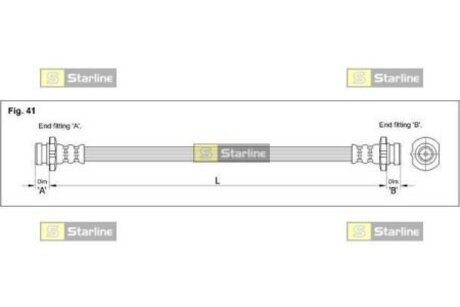 Тормозной шланг STARLINE HA BH.1225 (фото 1)