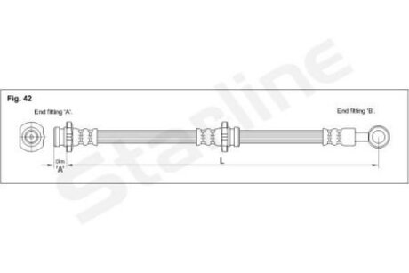 Тормозной шланг STARLINE HA BH.1226