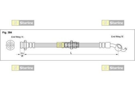 Тормозной шланг STARLINE HA BH.1230.1