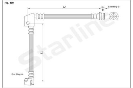 Тормозной шланг STARLINE HA BH.1267