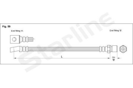 Тормозной шланг STARLINE HA CC.1216