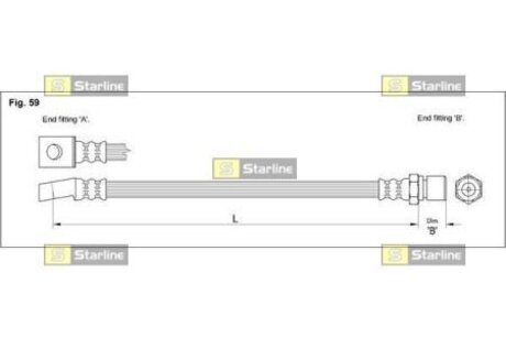 Шланг торомозной STARLINE HACC1217