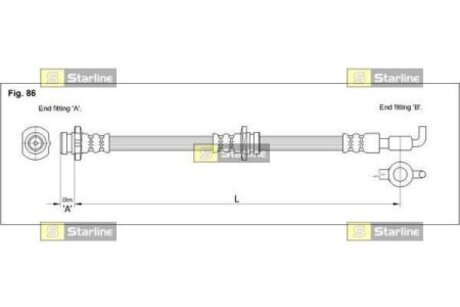 Тормозной шланг STARLINE HA CC.1232