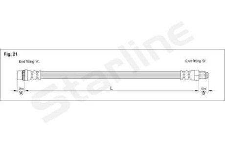 Тормозной шланг STARLINE HA DA.1271