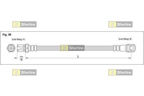 HA DE.1207 STARLINE Тормозной шланг