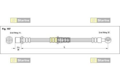 Тормозной шланг STARLINE HA DF.1208