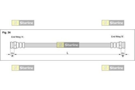 Тормозной шланг STARLINE HA DG.1210