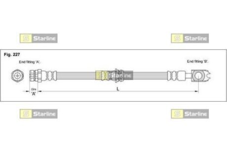 Тормозной шланг STARLINE HA DG.1211