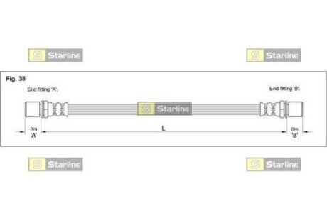 Тормозной шланг STARLINE HA EB.1206