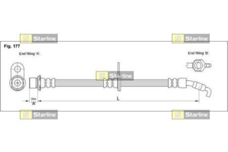 Тормозной шланг STARLINE HA EB.1266