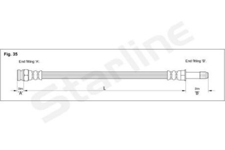 Тормозной шланг STARLINE HA EE.1231