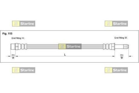 Тормозной шланг STARLINE HA EE.1235