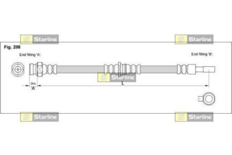 Шланг торомозной STARLINE HAEG1227