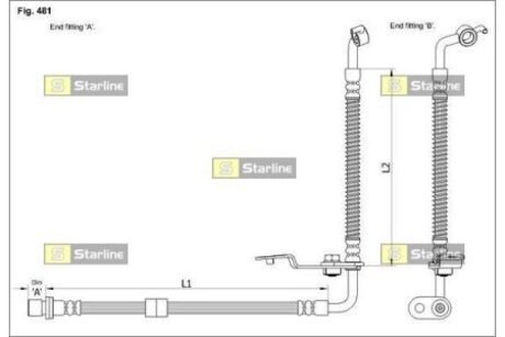 HA ST.1089 STARLINE Тормозной шланг