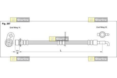 Шланг гальмівний STARLINE HAST1189