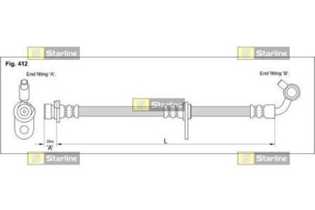 HA ST.1240 STARLINE Тормозной шланг