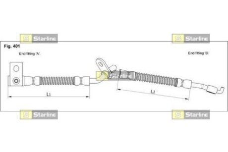HA ST.1252 STARLINE Тормозной шланг