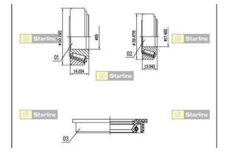 LO00528 STARLINE Підшипник ступиці Starline sets