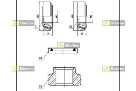 LO01324 STARLINE Підшипник ступиці Starline sets