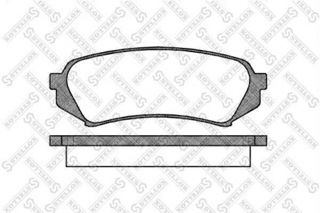 717 000B-SX STELLOX Тормозные колодки задние Toyota Landcruiser 100, Lexus LX470 98-