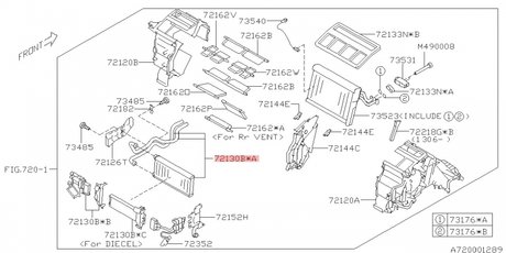 72130AJ010 SUBARU HEIZUNGSKUHLER