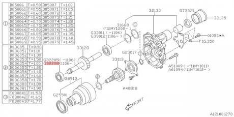 806322080 SUBARU Подшипник коробки передач