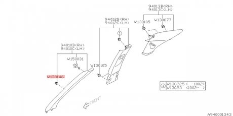 909130146 SUBARU Клипса крепежная