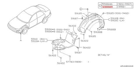 909300029 SUBARU Клипса крепежная