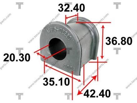 ASBTO1051 TENACITY Втулка стабилизатора toyota corolla 2.0 06-13