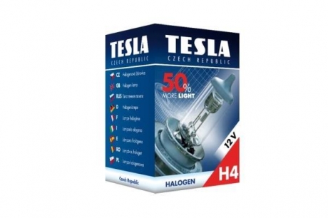 B30401 TESLA Лампа H4 12В 60/55Вт P43t, +50% света