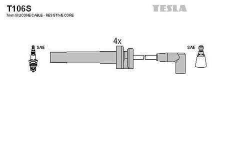 T106S TESLA Дроти запалення, набір