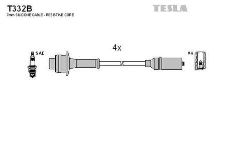 T332B TESLA Кабель зажигания, к-кт TESLA