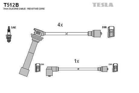 T512B TESLA Дроти запалення, набір