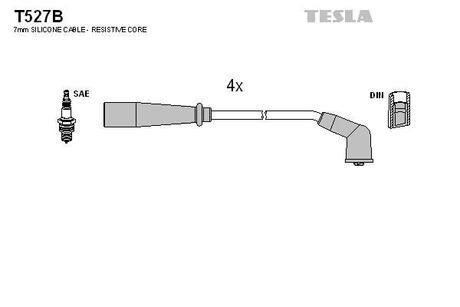 T527B TESLA Дроти запалення, набір