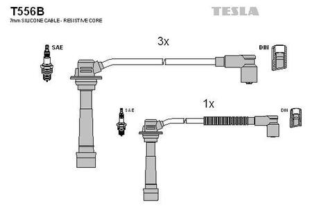 T556B TESLA Дроти запалення, набір