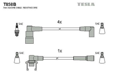 T858B TESLA Дроти запалення, набір