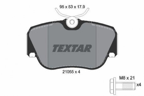 2105503 TEXTAR Тормозные колодки дисковые