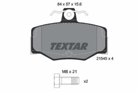 2154501 TEXTAR Комплект тормозных колодок, дисковый тормоз