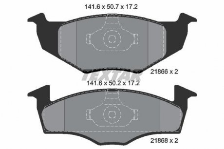 2186602 TEXTAR Тормозные колодки, дискове гальмо (набір)