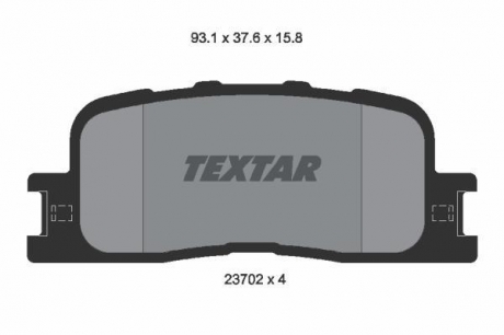 2370201 TEXTAR Комплект колодок гальмівних дискових гальм